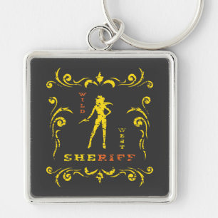 Yellow Cowgirl Keychain
