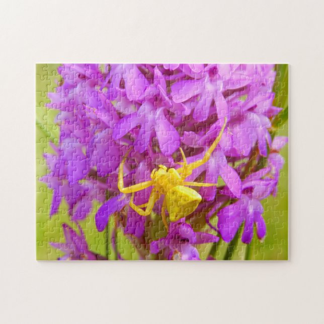 Yellow Crab Spider Photo Puzzle with Gift Box (Horizontal)