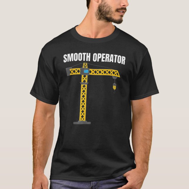 Yellow Crane Driver  &  Crane Operator T-Shirt (Front)