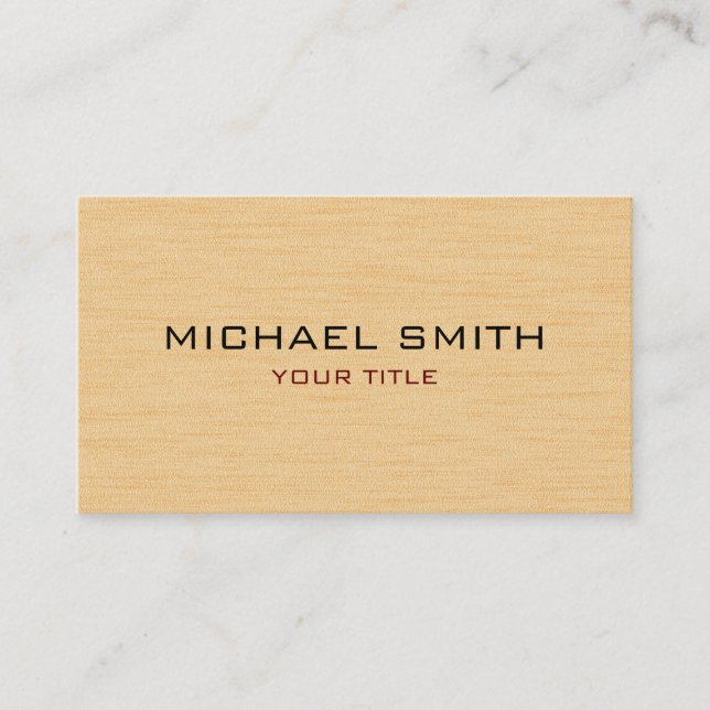 Yellow Cream Professional Business Card (Front)