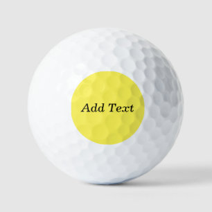 Yellow Create Your Own Add Text  Golf Balls