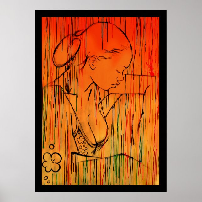 Yellow Creole Rain Poster (Front)