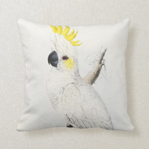 Yellow Crested Cockatoo Throw Pillow