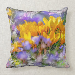 Yellow Crocus Cushion