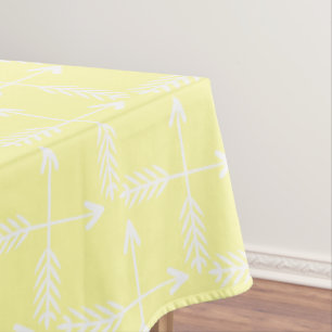 Yellow Crossed Arrows Pattern Tablecloth