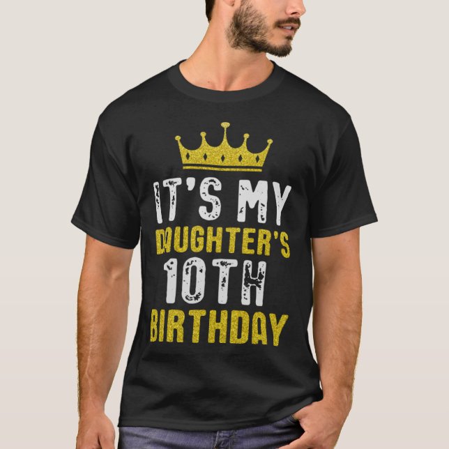 Yellow Crown 11th Bday For Daughter From Mum Dad T-Shirt (Front)