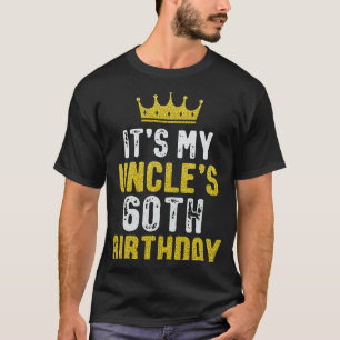 Yellow Crown 60th Bday For Uncle From Niece Nephew T-Shirt