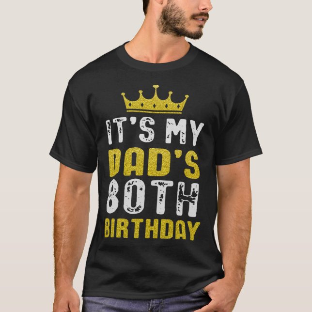 Yellow Crown 80th Bday For Dad From Son Daughter T-Shirt (Front)