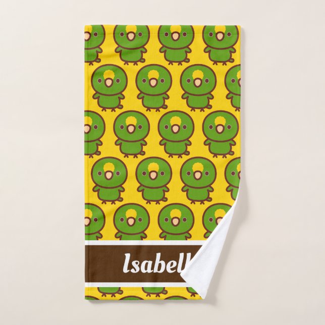 Yellow-crowned amazon hand towel (Hand Towel)