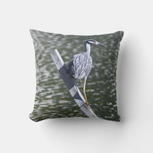 Yellow-crowned Night Heron Pillow 