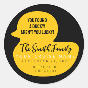 Yellow Cruise Duck Classic Round Sticker