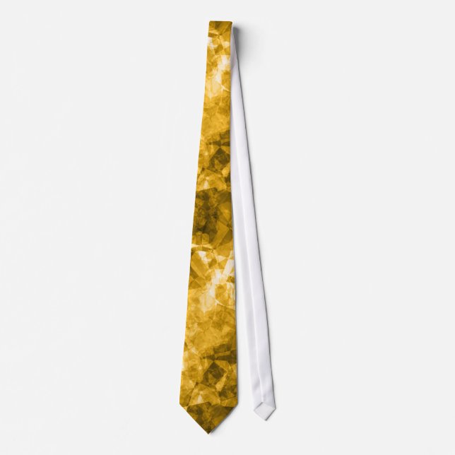 Yellow Crumpled Texture Tie (Front)