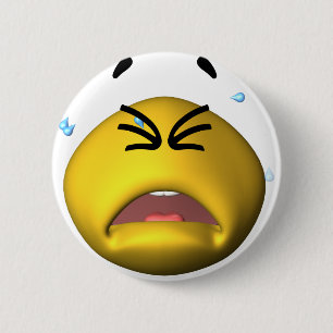 Yellow Crying 6 Cm Round Badge