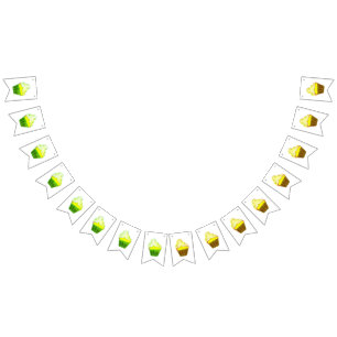 yellow cupcake calligraphy modern happy birthday b bunting