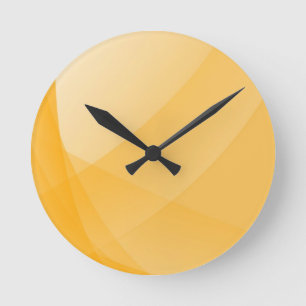 Yellow curves round clock