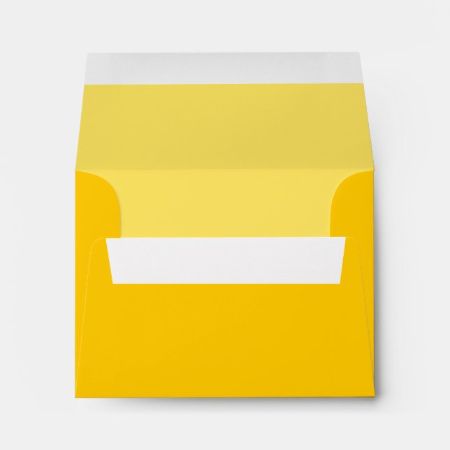 Yellow Custom Envelope with Pre-Printed Address (Back (Bottom))