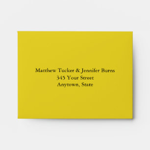 Yellow Custom Envelope with Pre-Printed Address