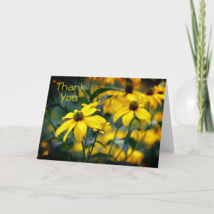 Yellow Cut Leaf Coneflower Thank You Card