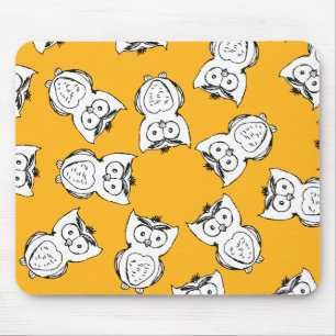 Yellow Cute Animal Pattern Cartoon Owl Pattern Mouse Pad