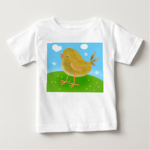 yellow cute knitted chicken baby T-Shirt