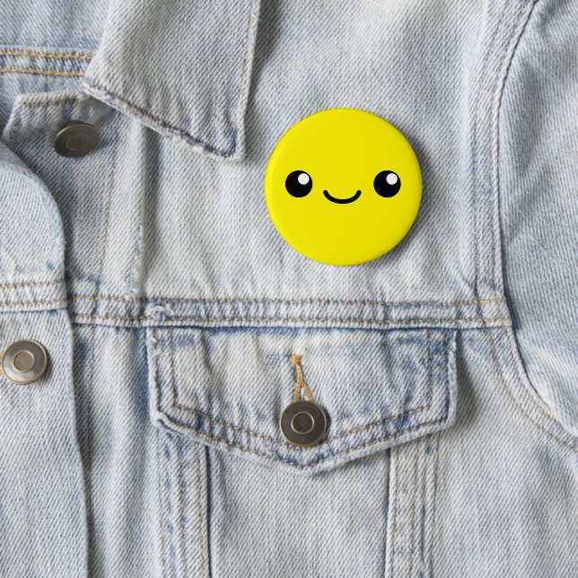 Yellow Cutie 6 Cm Round Badge (In Situ)