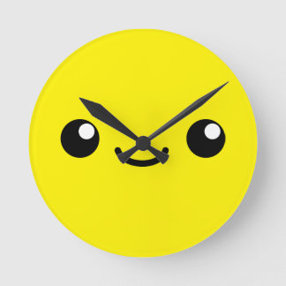 Yellow Cutie Round Clock