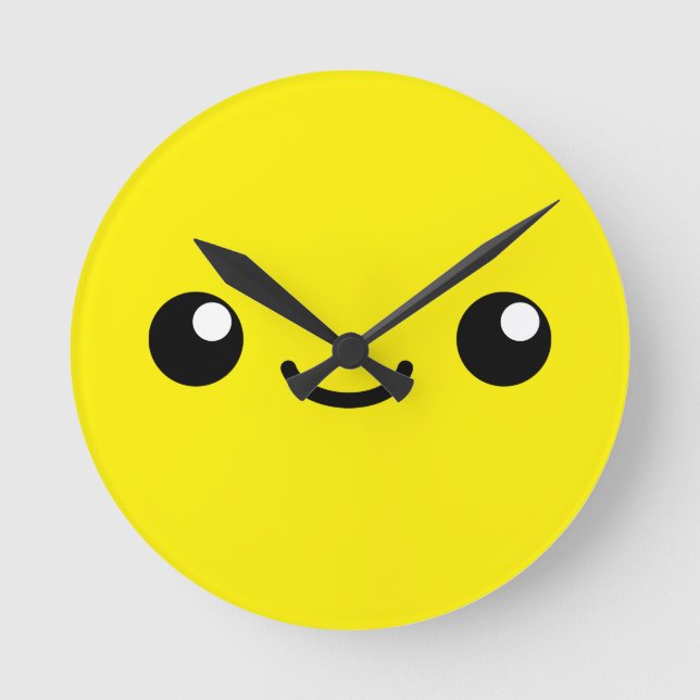 Yellow Cutie Round Clock (Front)