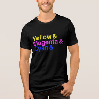 Yellow & Cyan & Magenta & Black Tri-Blend Shirt
