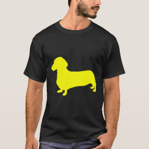 Yellow Dachshund Silhouette T-Shirt