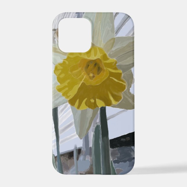 Yellow Daffodil Art Iphone 12/12 Pro Case (Back)