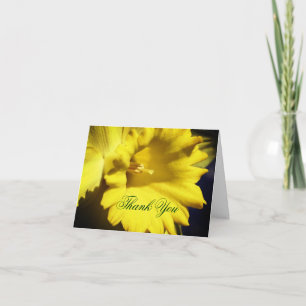 Yellow Daffodil Flower Customisable Thank You