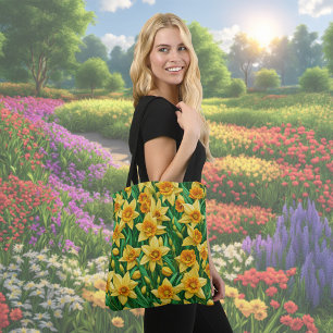 Yellow Daffodil Flower Tote Bag