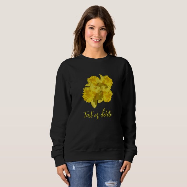 Yellow Daffodil Flowers Bouquet Personalised  Sweatshirt (Front Full)