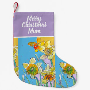Yellow Daffodil Flowers Floral Flower Christmas Small Christmas Stocking