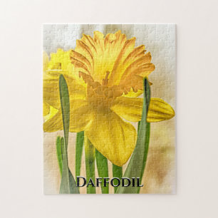 Yellow Daffodil Spring Floral Photography Jigsaw Puzzle