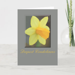 Yellow Daffodil sympathy card