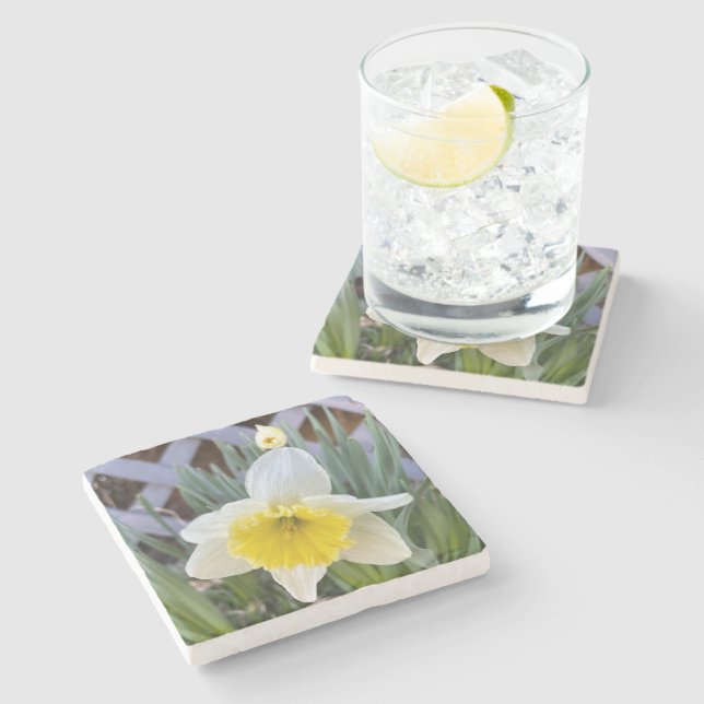 Yellow Daffodils#1 Stone Coaster (Side)