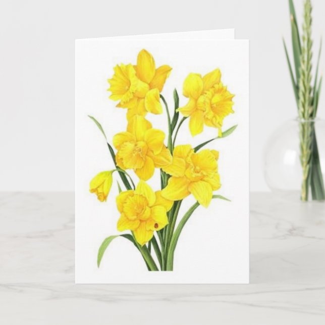 Yellow daffodils card (Front)