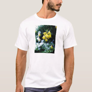 Yellow Daffodils flowers in the snow T-Shirt