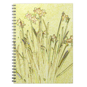 Yellow Daffodils Flowers Notebook
