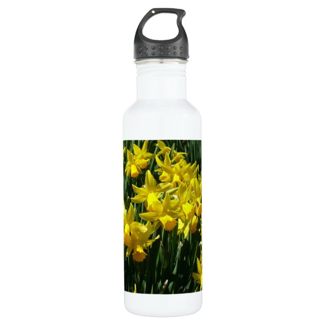Yellow Daffodils I Cheery Spring Flowers 710 Ml Water Bottle (Front)
