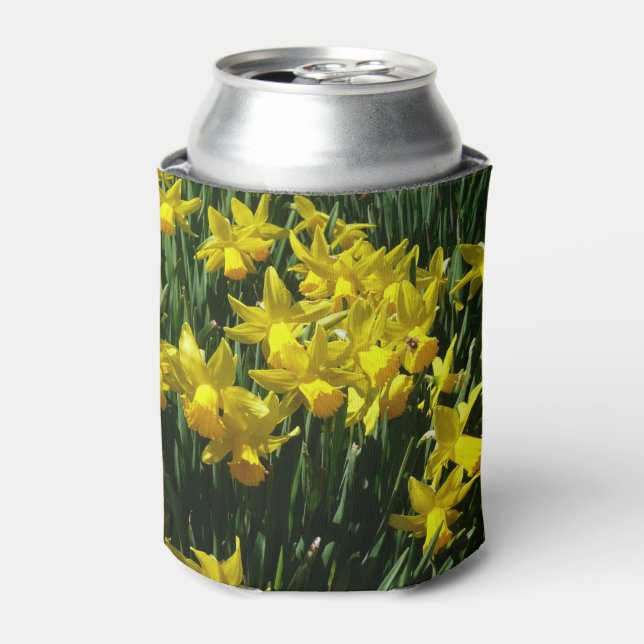 Yellow Daffodils I Cheery Spring Flowers Can Cooler (Can Front)