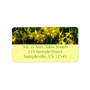 Yellow Daffodils I Cheery Spring Flowers Label