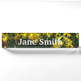 Yellow Daffodils I Cheery Spring Flowers Nameplate