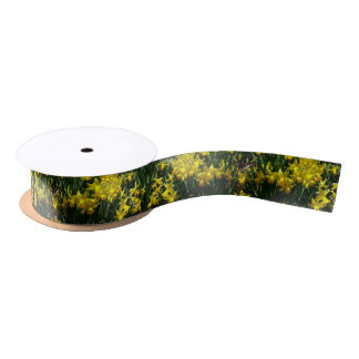 Yellow Daffodils I Cheery Spring Flowers Satin Ribbon