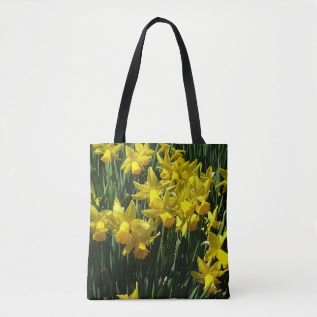 Yellow Daffodils I Cheery Spring Flowers Tote Bag (Front)
