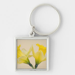 Yellow daffodils key ring