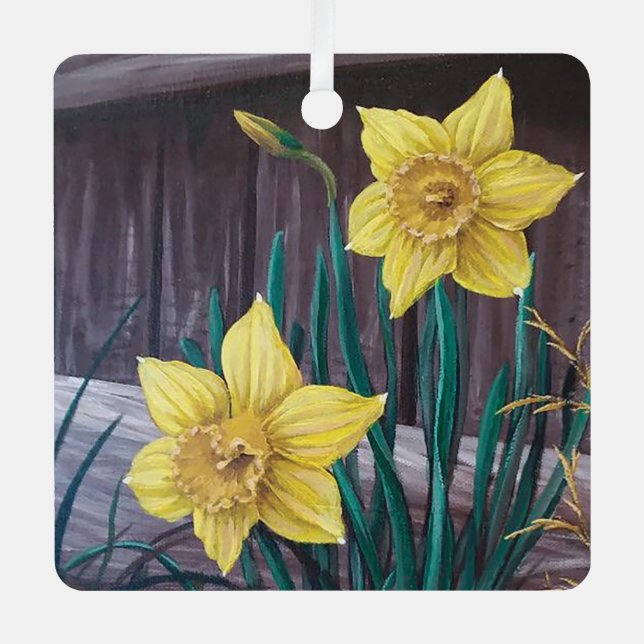 Yellow Daffodils Ornament (Front)
