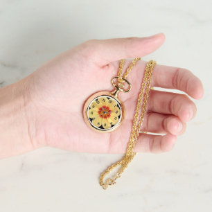 Yellow Dahlia Bloom Floral Watch