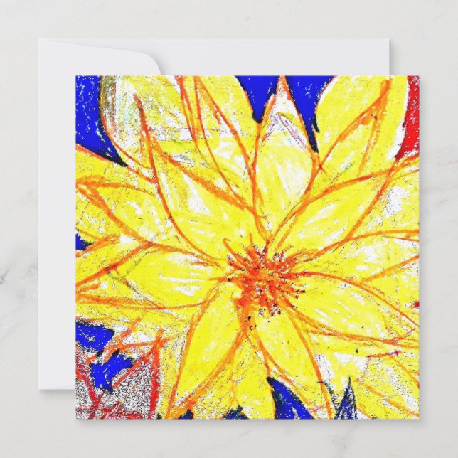 Yellow Dahlia  Card (Front)